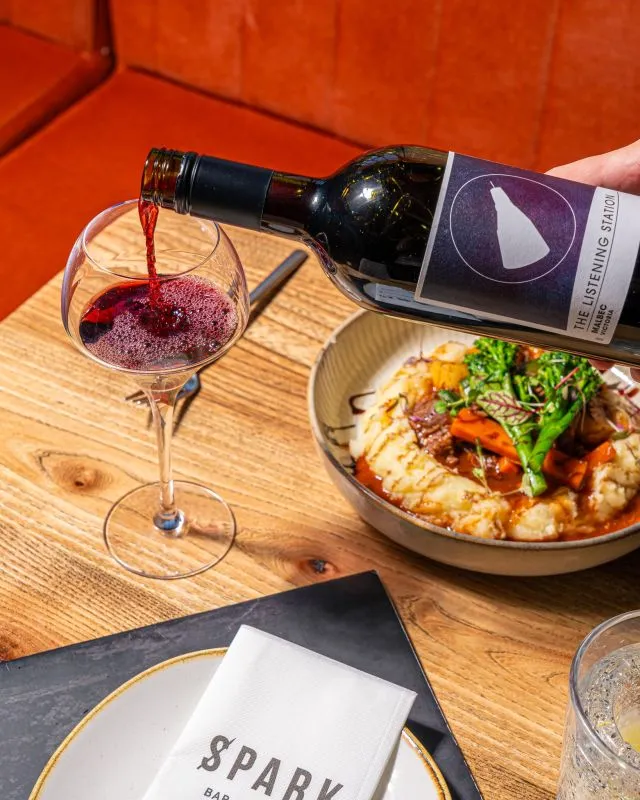Unwind at Spark Bar and Kitchen with the perfect pairing of rich red wine and our signature House Special Lamb. 🍷 A culinary journey awaits you with every pour and every bite.  #SparkBarAndKitchen #TurkishCuisine #WineAndDine #FoodieHeaven #PerfectPairing #LondonEats #FineDiningExperience #AuthenticTaste #WineLovers